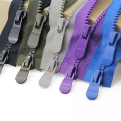 8# 120cm Resin Zipper Double Sliders Open End Zip for Down Jacket Coat DIY Sewing Clothing Accessories No.8 Zippers DIY Garment