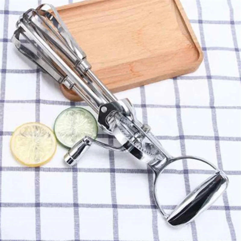 Description Picture 2 of itemManual Egg Beater Stainless Steel Double Rotate Multifunction Egg Beater Kitchen Turning Cream Utensils Baking Tool