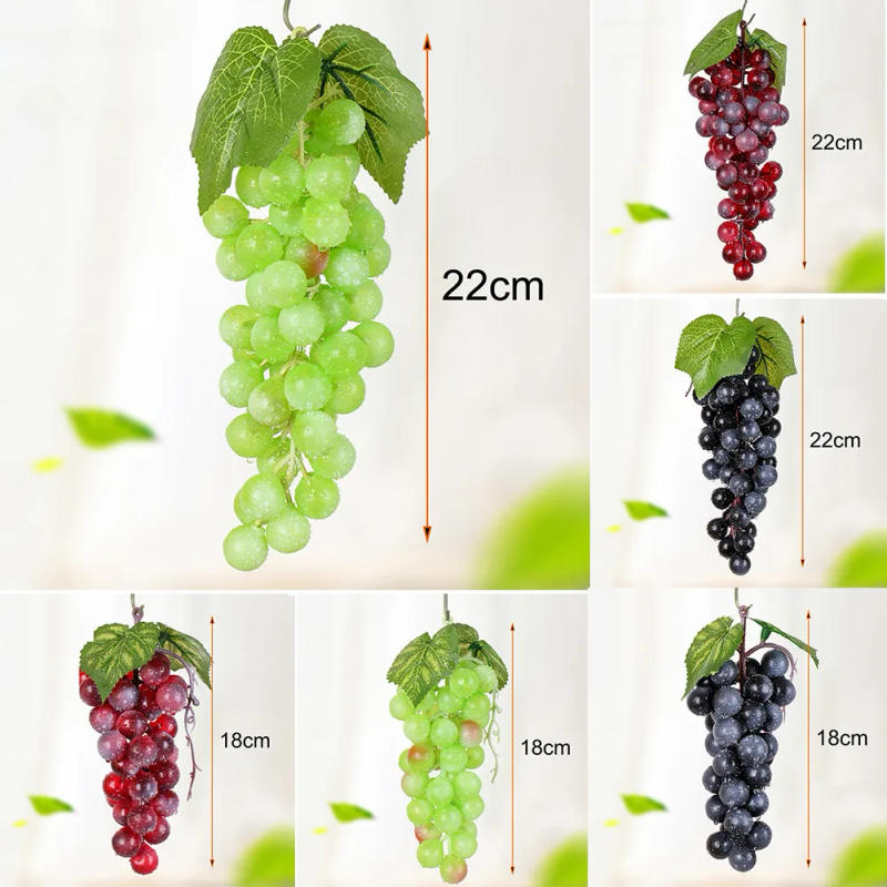 Description Picture 5 of itemArtificial Fruit Grape Simulated Grape Bunches Lifelike Fake Fruits  Plastic Fake Fruit Decorations For Wedding Party Supplies