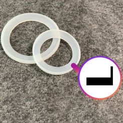 L Shaped 19 25 32 38 40 51 63 76 102mm VMQ Seal Gasket Replacement For 1.5" 2 -4" Tri Clamp Sight Glass Dipoter Homebrew