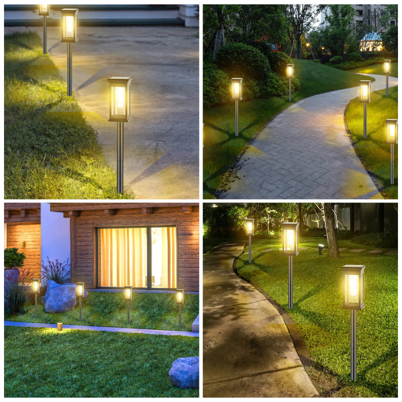 Description Picture 6 of item4Pcs Solar Pathway Lights IP65 Waterproof Lawn Solar Light Height Adjustable Solar LED Outdoor Light Decorative Solar Landscape