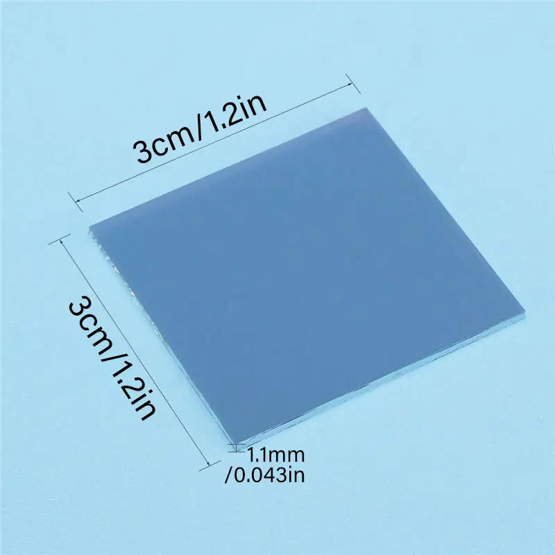 Description Picture 6 of item30X30X1.1mm 50R/50T Optical Laser Len Optical Beam Splitter Plate For Teaching Light Camera Laser Spectrum Analysis Instruments