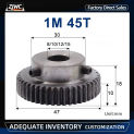 1Piece 1M45T Spur Gear Bore 8/10/12/15mm 1 Mod 45 Teeth Motor Gear Low 45# Steel Material Metal Gear For Motor