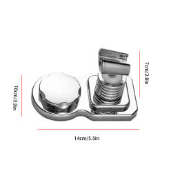 Shower Head Holder Adjustable Shower Spray Bracket Nail-free Wall Mounted Showerhead Rack  Silver