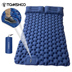 Tomshoo Double Inflatable Mattress Single Camping Mat with Air Pillow Portable Air Mattress Waterproof Backpacking Sleeping Pad