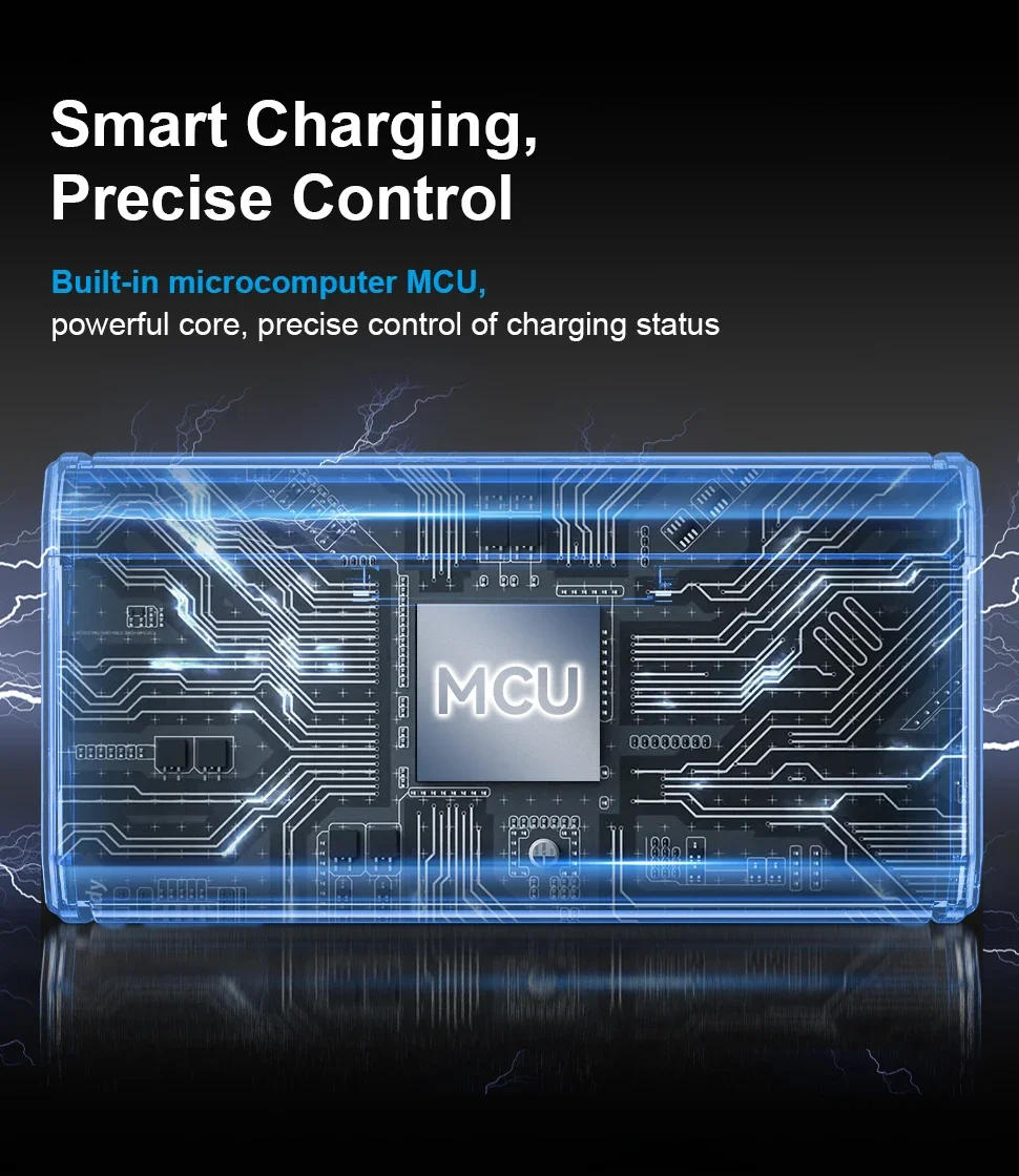 Description Picture 5 of itemTELESIN Portable Battery Charger for Gopro Hero 13 Black TF Card Storage 3-Slots Smart Charging Case Action Camera Accessories