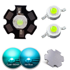 3W Ice Blue 480nm Cyan 490nm High Power LED 3.2-3.6V 700mA Light Emitting Diode For DIY LED spotlight