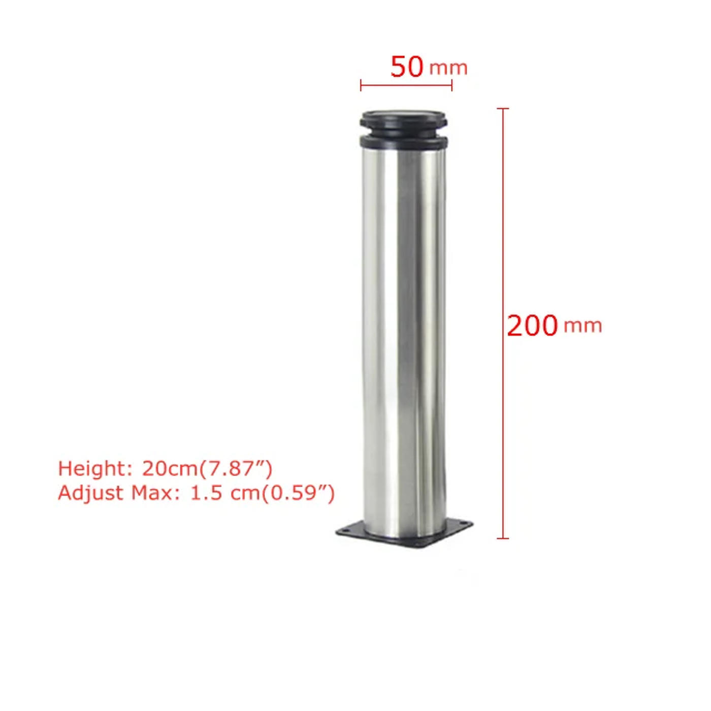 Description Picture 5 of item1Pc 5CM-35CM Furniture Adjustable Cabinet Legs Stainless Steel Furniture Legs Cabinet Table Sofa Bed Feet Furniture Legs Feet
