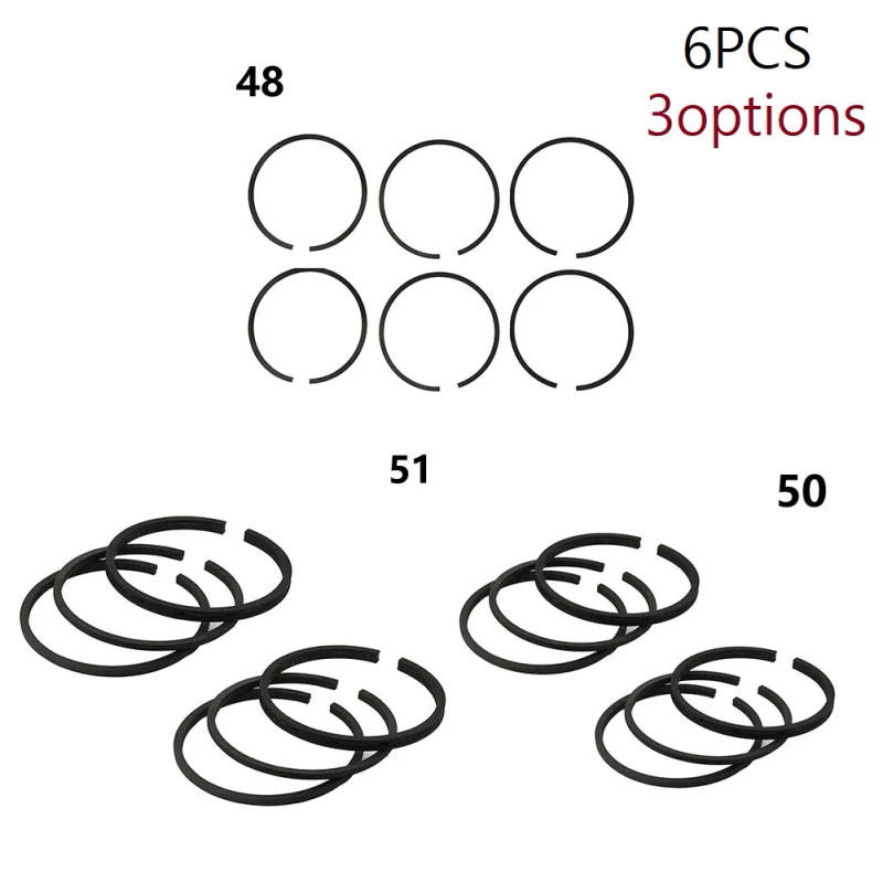 Description Picture 2 of itemAir Compressor Piston Ring Kit Cylinder Oil Ring Replacement Air Pump Accessories Pneumatic Parts 50mm 49mm 51mm