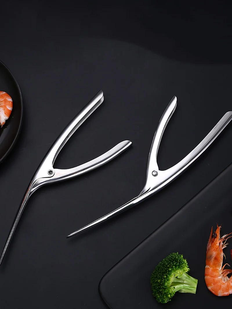 Description Picture 6 of item304 Stainless Steel Quick Seafood Tools Kitchen Meal Peeling Crayfish to Shrimp Shell Supper Gadget Efficiency Shrimp Peeler