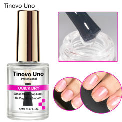 Tinovo Uno Quick Dry Top Coat Ultra Shine Normal Nail Polish Finish 15ML Calcium Protein Nail Repair Care Supplies Natural Dry