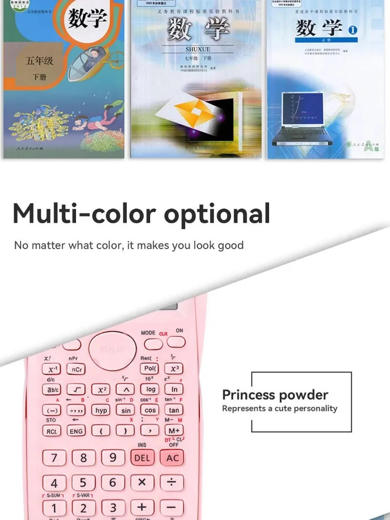 Description Picture 5 of itemMultifunctional Scientific Calculator, Student, Simple, Portable, Big Screen Function, Stationery, School, Office Supplies