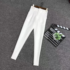 Stretch Man Suits Pants Elastic Solid Color Slim Fit Trousers for Men Tressed Tailoring Korean Reviews Many Designer Clothes Up