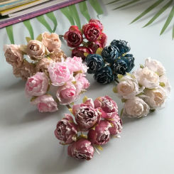 Artificial Plant Roses Bridal Bouquet Wedding Banquet Decoration Scrapbook DIY Flowers