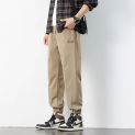 New Fashion Brand Men's Loose Tie Feet Elastic Waist Casual Long Pants