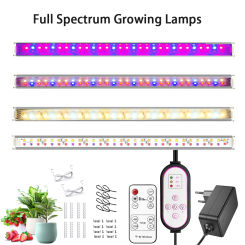 DC12V Grow LED Light Strips Dimmable 4/8/12H Timer Seedlings Vegs Flower Growing Lamp 30CM for Indoor Plants Full Spectrum Phyto