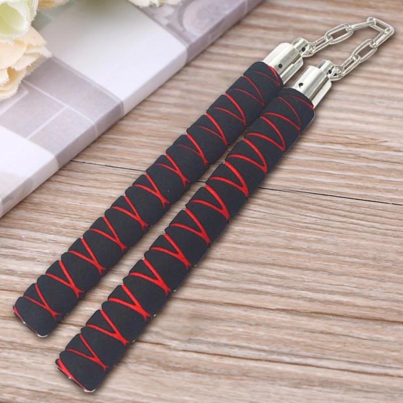 Description Picture 5 of itemSports Fitness Nunchuck Comfortable Grip Double Section Practice Stick Safe Training Nunchucks for Martial Arts Wingchun Kung Fu