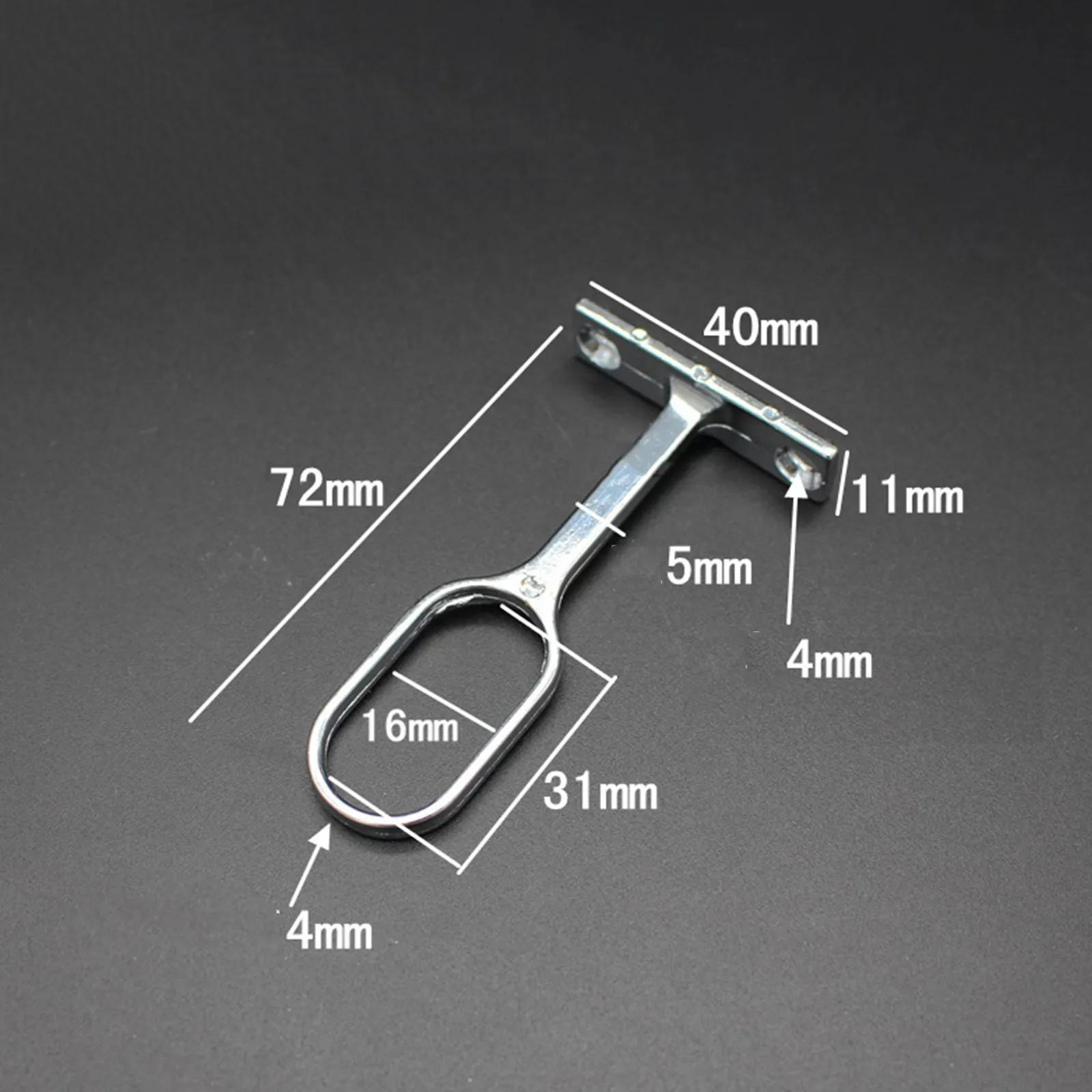 Description Picture 4 of item6pcs 16mm Steel Closet Rod End Supports Wardrobe Cabinet Clothes Through Flange Seat Pipe Fittings Clothes Rod Curtain Tube Seat