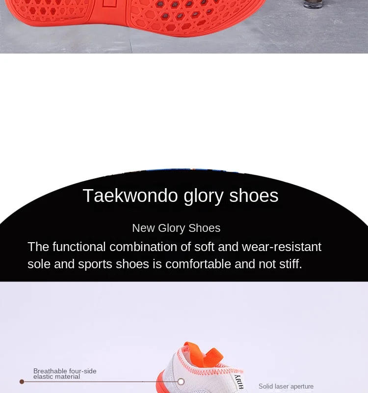 Description Picture 4 of itemChildren's TKD Shoes  Indoor Anti Slip  Taekwondo Training Shoes Kickboxing Kung Fu Tae Kwon Do Martial Arts Sneaker Adult Wushu
