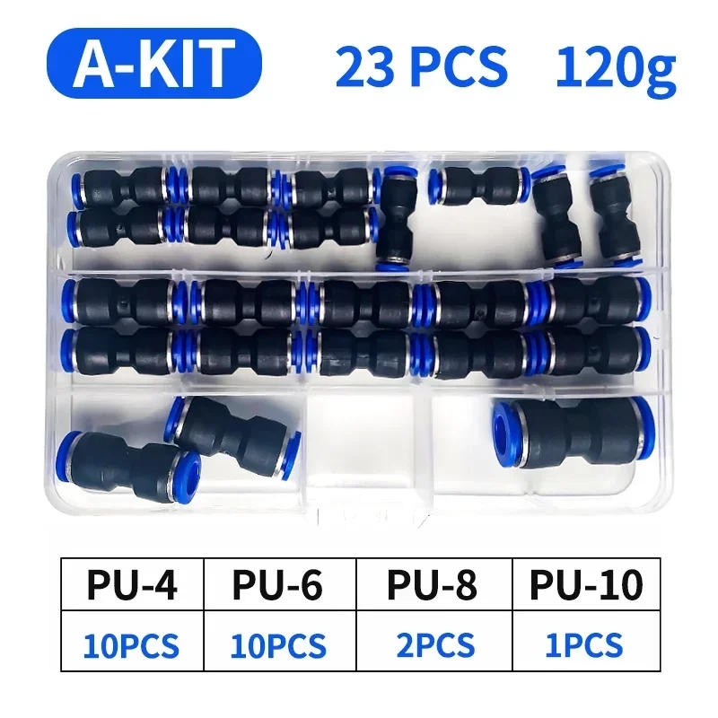 Description Picture 2 of itemBoxed PU Fittings for Pneumatic Hose Quick Connectors For Air Water Hose Tube Push in Straight