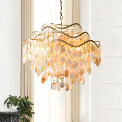 Shell Luxury Chandelier Modern Restaurant Living Room Shell Art Lamp Study Bedroom Dining Room Simple Creative Corridor Lamparas
