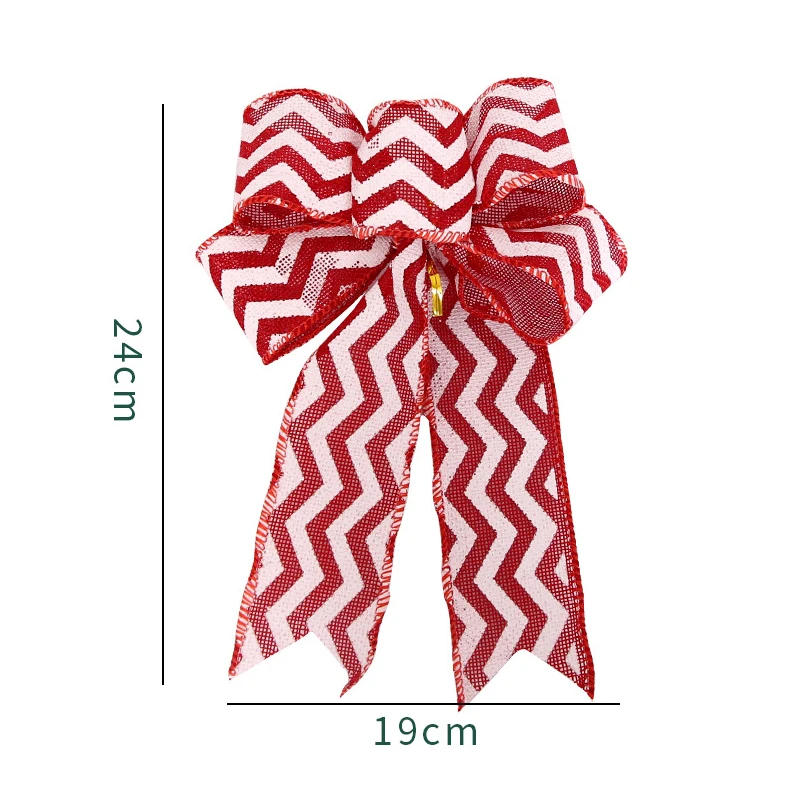 Description Picture 2 of itemChristmas Tree Big Red Bow New Year Decor Ribbons Bowknot Gift Box Wrapping Decorative Christmas Bows