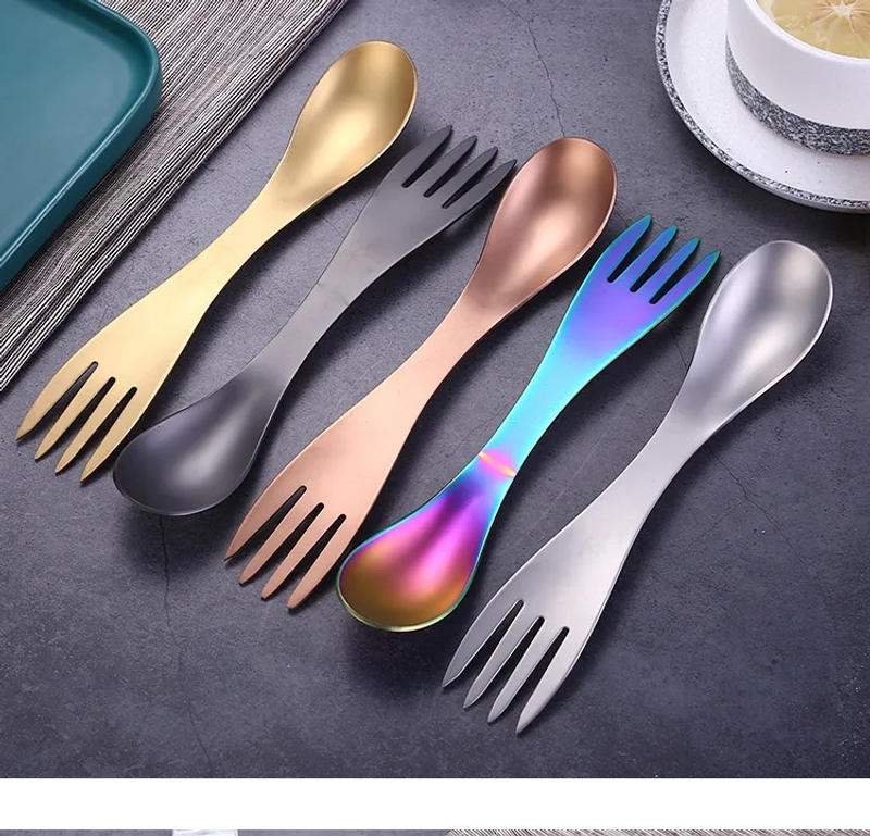 Description Picture 2 of itemOutdoor Survival Tools 5 In 1 Camping Multi-Functional EDC Practical Kit Fork Knife Spoon Bottle/Can Opener