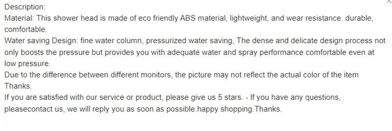 Description Picture 2 of item4 Modes Boosted Shower Head household One-Key Stop Water Massage handheld Shower Head With Filter Element Bathroom Accessories