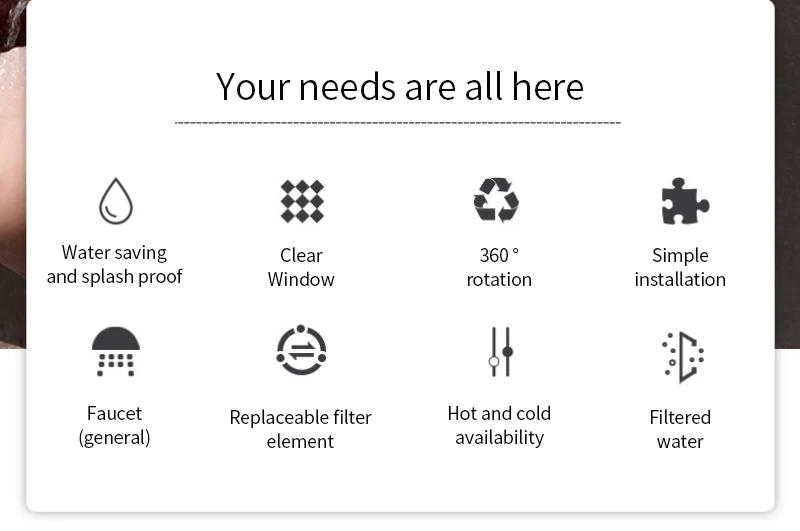 Description Picture 3 of itemWater Saving Kitchen Faucet Aerator Nozzle Tap Adapter Device Splashproof water filter Bubbler Swivel Head Bathroom Accessories