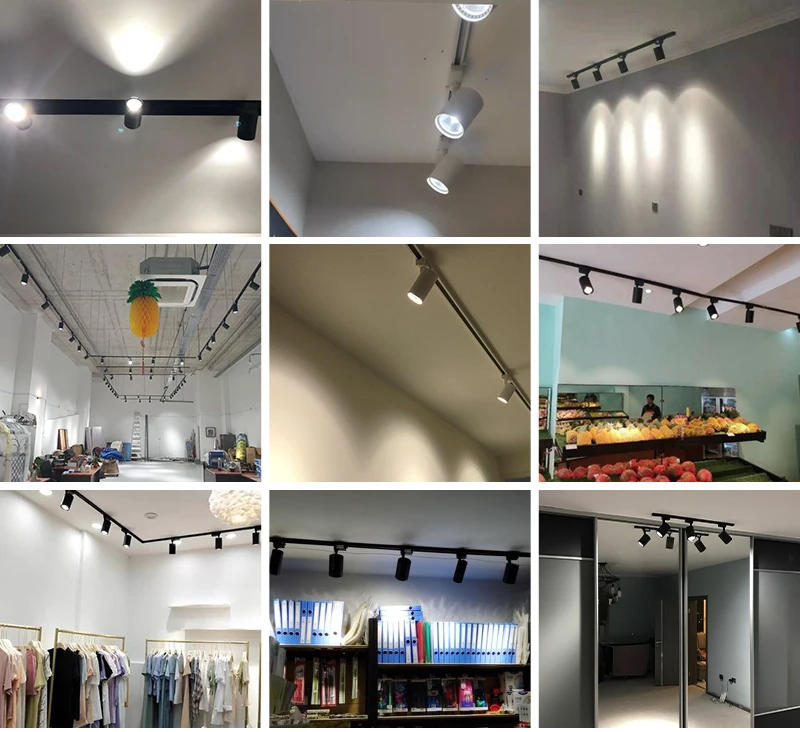 Description Picture 4 of itemFull Set Led Track Light Fixture Rail 110-220V COB Ceiling Track Lamp 20/40W Spot Lighting For Clothing Shop Living Room Home