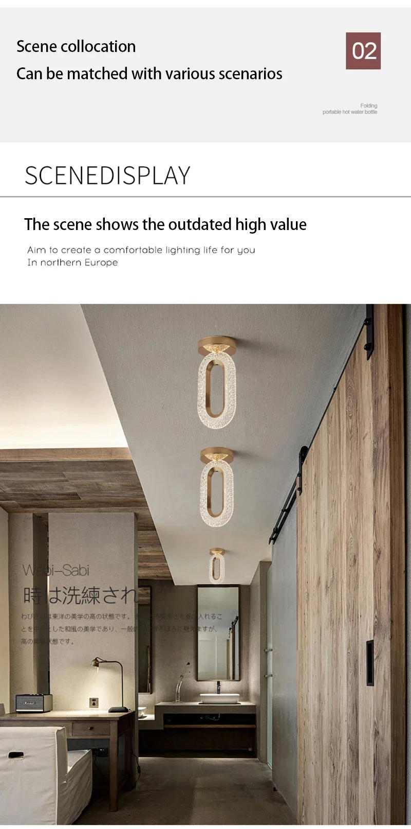 Description Picture 5 of itemModern LED Luxury Oval Crystal Chandelier Luster Golden Ring Pendant Light Home Decor Living Dinging Room Lighting Fixtures