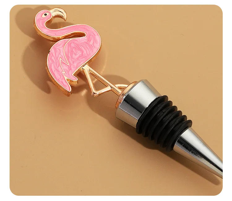 Description Picture 5 of itemBar Accessories Home Bars Flamingo Letter Shape Bottle Stoppers Wine Plug Home Bar Bottle Decor Crafts Resin Wine Stopper Keeper