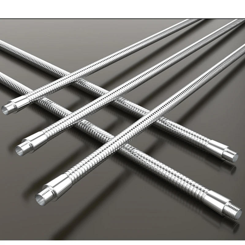 Description Picture 2 of itemUniversal D6/D8/D10/D12 Chrome Hose Metal Positioning Hose Male Metal Tooth Stereotyped Gooseneck Snake Tube 100/200/300/500mm