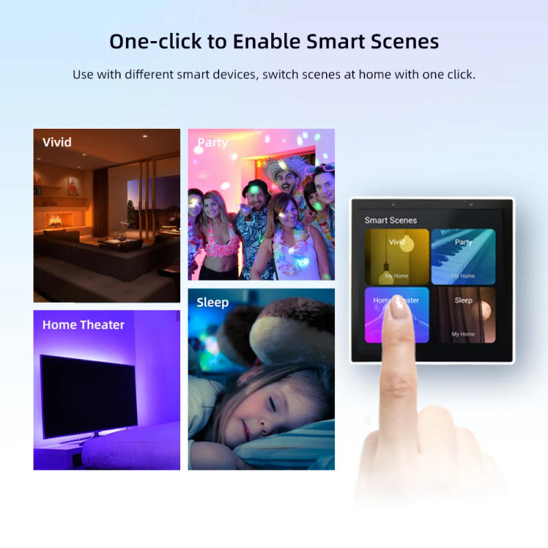 Description Picture 6 of itemEWelink CKPanel Pro Smart Home Control Panel Scene Wall Switch Thermostat Built-In Zigbee Gateway For Alexa Google Home