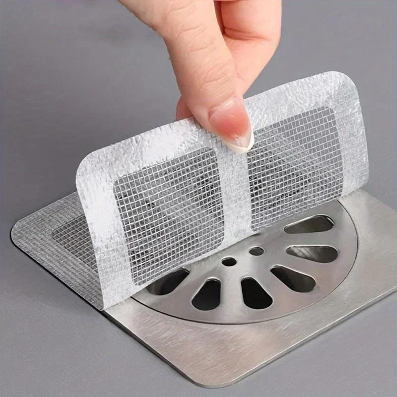 Description Picture 2 of item50pcs Disposable Shower Drain Hair Catcher Mesh Shower Drain Covers Floor Sink Strainer Filter Hair Stopper For Bathroom Kitchen