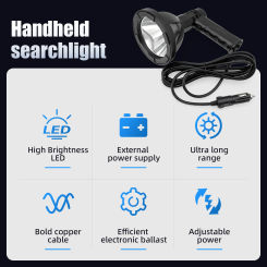 7 Inch  Xenon Flashlight Waterproof Flashlight Spotlight\ Flashlight High Quality and Durable High Power Flashlight Searchlight