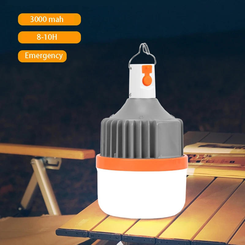 Description Picture 3 of item1PC Outdoor USB Rechargeable LED Lamp Bulbs 150W Emergency Light Hook Up Camping Fishing Portable Lantern Night Lights LT078