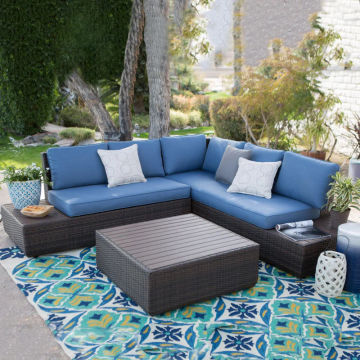 Outdoor rattan sofa combination courtyard rattan chair sales office model room furniture