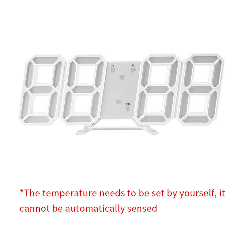 Description Picture 5 of itemDigital Table Clock Desktop Wall LED Light Alarm Clock INS Digital Antique Style 3d Wall Clock with Backlight Home Decor