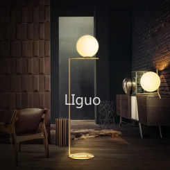 Simple And Creative Living Room Sofa Next To Floor Lamp Bedroom Bedside Glass Ball Home LED Decorative Lamps