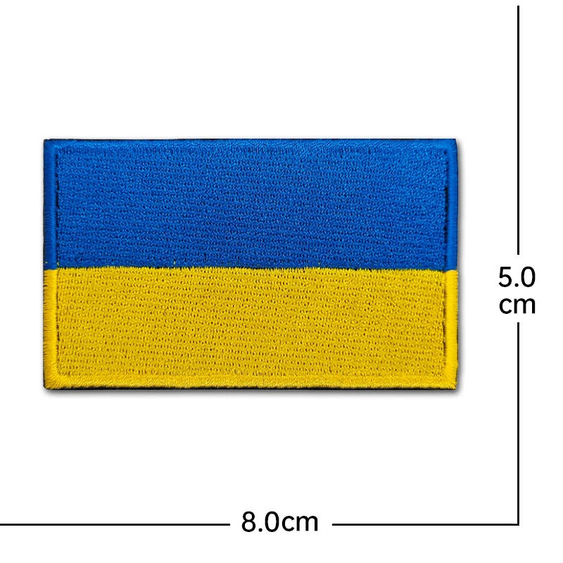 Description Picture 4 of itemUkraine Embroidered Patches Trident Gold Hook and Loop Ukrainian National Emblem Shield Shape Badge Tactical Ukr Flag Backpack