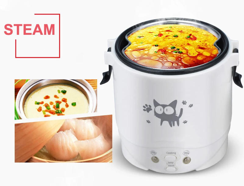 Description Picture 3 of itemElectric Mini Rice Cooker Portable MultiCooker Household Rice Cookers 12V 24V 220V Pot Cooking Machine Pans For Car Truck Home
