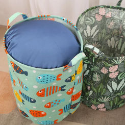 Dirty Laundry Basket Toy Storage Organizer Home Cotton and Linen Organizing Baskets Baskets for Bedroom Portable Child Printing