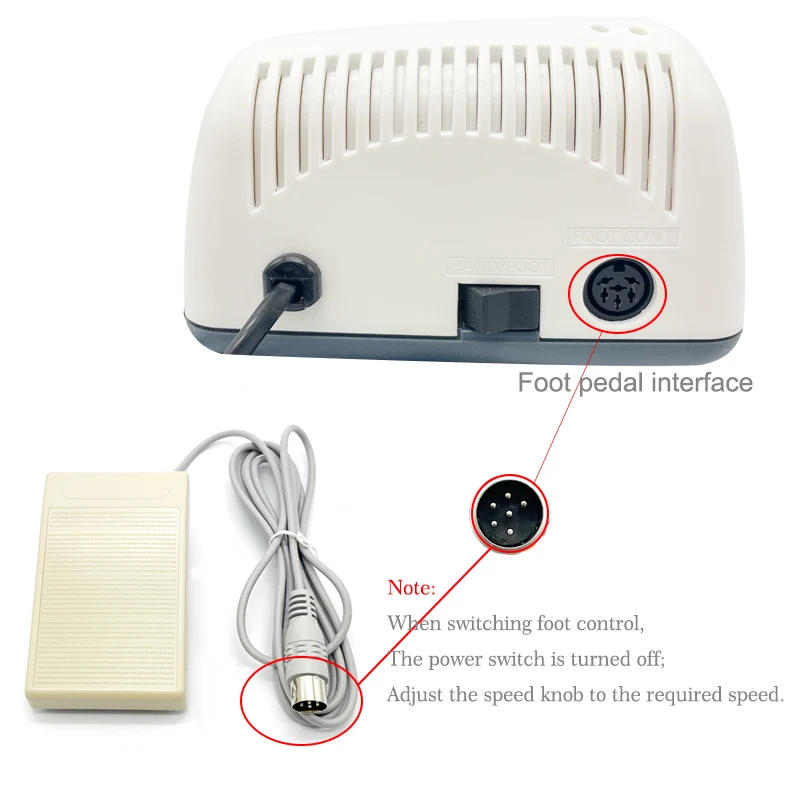 Description Picture 5 of itemFoot Pedal For Nail Polishers STRONG 210 Polishing Machine Cutters for manicure Micro Motor Accessories Professional Nails tools