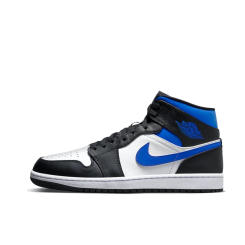 Nike Air Jordan 1 Mid Men's board Shoes Support Comfort Casual Shoes Winter Cushioned and lightweight breathable Black&Blue