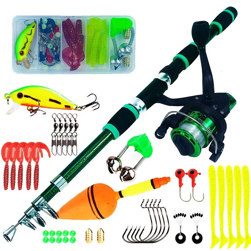 Description Picture 5 of itemSpinning Fishing Rod and Reel Combo1.8M Telescopic Rod with 5.2:1 3BB Reel Max Drag 5kg Full Fishing Kit  Fishing Set