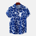 Men'S Hawaiian Shirts 3d Print Hawaii Style Fashion Button Short Sleeve Lapel Streetwear Hawaiian Blouse Shirts For Men Summer