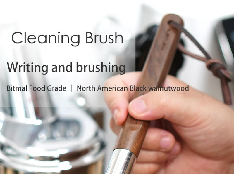 Description Picture 2 of itemAIRFLOW Coffee Grinder Cleaning Brush Wood Handle Natural Bristles Keep Your Beans Fresh Brown Coffee Machine Coffee Clean Tool