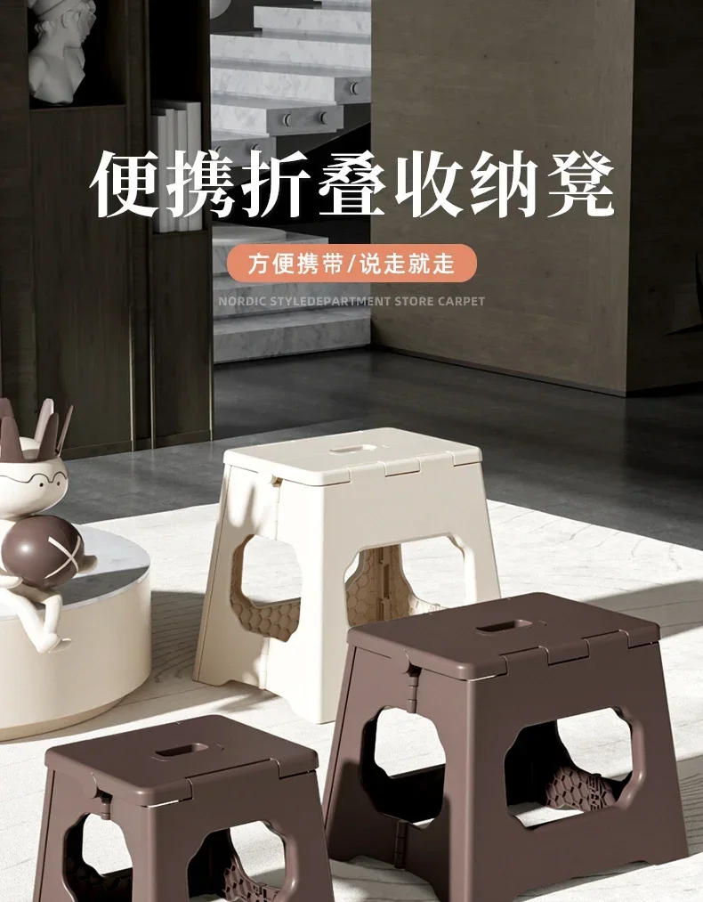 Description Picture 2 of itemPlastic Foldable Bathroom Chair Shower Small Foot Minder Stool Space Saving Tourist Outdoor Silla Plegable Trendy Furniture