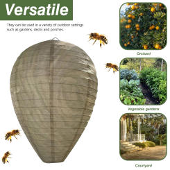 Realistic Wasp Repellent Hornet Fake Wasp Nest Repellent Hornets Safe Fake Trap Safe Garden Repellent Trap for Patio Outdoor